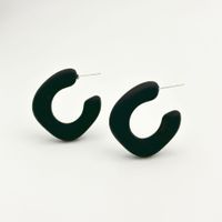 1 Pair Cute Lady Sweet Geometric Round Stoving Varnish Arylic Hoop Earrings sku image 6