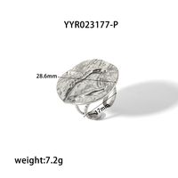 Nordic Style French Style Simple Style Irregular Round 18K Gold Plated Zircon 304 Stainless Steel Wholesale Open Rings sku image 1