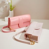 Women's Small PVC Solid Color Streetwear Magnetic Buckle Square Bag main image 4