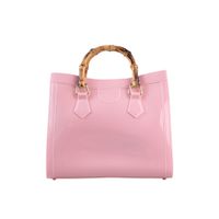 Women's Large PVC Solid Color Vintage Style Classic Style Magnetic Buckle Jelly Bag sku image 6