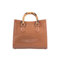 Women's Large PVC Solid Color Vintage Style Classic Style Magnetic Buckle Jelly Bag sku image 7