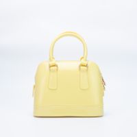 Women's Medium PVC Solid Color Vintage Style Classic Style Shell Zipper Dome Bag sku image 8