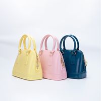 Femmes Moyen PVC Couleur Unie Style Vintage Style Classique Coquille Fermeture Éclair Sac Dôme main image 6