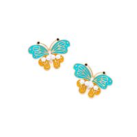 Lady Butterfly Zinc Alloy Enamel Artificial Pearls Women's Ear Studs main image 5