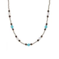 Simple Style Geometric Artificial Pearl Wooden Beads Turquoise Plating Men's Necklace main image 4