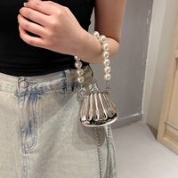 Women's Mini Metal Solid Color Cute Vintage Style Beading Lock Clasp Dome Bag main image 5