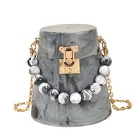 Women's Small Arylic Solid Color Elegant Vintage Style Beading Lock Clasp Crossbody Bag sku image 3