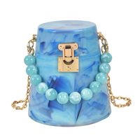 Women's Small Arylic Solid Color Elegant Vintage Style Beading Lock Clasp Crossbody Bag sku image 2