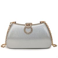 Women's Small Special Material Solid Color Elegant Vintage Style Pillow Shape Lock Clasp Evening Bag sku image 4