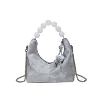 Femmes Petit Faux Cuir Couleur Unie Style Classique Vêtement De Rue Perlage Forme D'Oreiller Fermeture Éclair Sac Sous Les Bras sku image 2