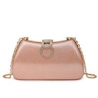 Women's Small Special Material Solid Color Elegant Vintage Style Pillow Shape Lock Clasp Evening Bag sku image 3