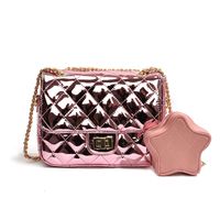 Women's Small Pu Leather Solid Color Lingge Vintage Style Streetwear Lock Clasp Crossbody Bag sku image 4