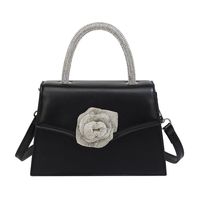 Women's Small Pu Leather Solid Color Flower Streetwear Magnetic Buckle Crossbody Bag sku image 1