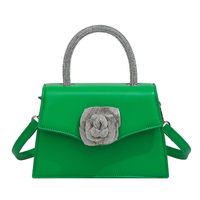 Women's Small Pu Leather Solid Color Flower Streetwear Magnetic Buckle Crossbody Bag sku image 2