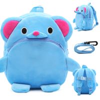 Unisex Small Plush Animal Cartoon Cute Square Zipper Fashion Backpack main image 2