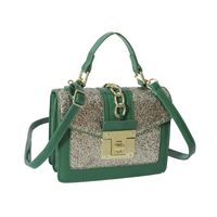 Women's Small Pu Leather Solid Color Vintage Style Classic Style Sequins Lock Clasp Crossbody Bag sku image 5