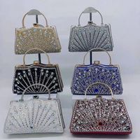 Black Gold Blue Pu Leather Solid Color Evening Bags main image 10