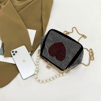 Women's Small Pu Leather Heart Shape Elegant Vintage Style Beading Clasp Frame Dome Bag main image 3