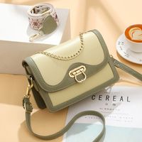 Women's Small Pu Leather Solid Color Streetwear Lock Clasp Crossbody Bag main image 2