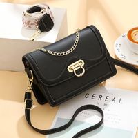 Women's Small Pu Leather Solid Color Streetwear Lock Clasp Crossbody Bag main image 5