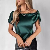 Women's T-shirt Short Sleeve T-Shirts Elegant Solid Color main image 4