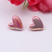Cute Heart Shape Arylic Women's Ear Studs main image 5