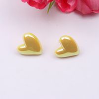 Cute Heart Shape Arylic Women's Ear Studs sku image 2