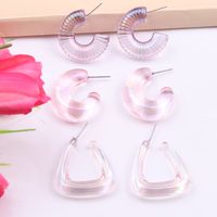 Sweet C Shape Water Droplets Arylic Plating Women's Earrings sku image 5