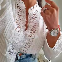 Women's Blouse Short Sleeve Blouses Sexy Solid Color main image 3