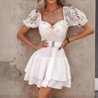 Women's Regular Dress Vacation U Neck Printing Sleeveless Ditsy Floral Short Mini Dress Daily Beach main image 1