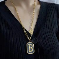 Titanium Steel Casual Simple Style Plating Letter Pendant Necklace main image 3