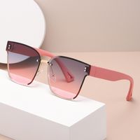 Vacation Streetwear Geometric Pc Square Frameless Glasses main image 5