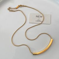 Wholesale Jewelry Elegant Basic Lady Geometric Solid Color Alloy Titanium Steel Plating Necklace main image 6