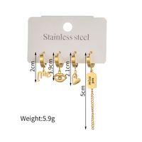1 Set Simple Style Classic Style Solid Color Inlay 304 Stainless Steel Rhinestones Drop Earrings main image 3