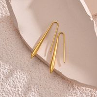 1 Pair Simple Style Classic Style Solid Color Plating 304 Stainless Steel Gold Plated Ear Studs sku image 2