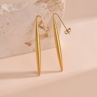 1 Pair Simple Style Classic Style Solid Color Plating 304 Stainless Steel Gold Plated Ear Studs main image 3