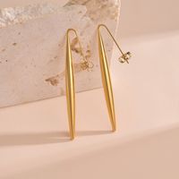 1 Pair Simple Style Classic Style Solid Color Plating 304 Stainless Steel Gold Plated Ear Studs sku image 1