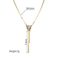 Titanium Steel 18K Gold Plated Simple Style Classic Style Plating Inlay Butterfly Artificial Gemstones Pendant Necklace main image 2