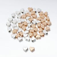 1 Set Hole 1~1.9mm Tungsten Alloy Gold Plated Heart Shape Beads main image 1
