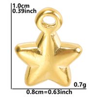1 Piece 304 Stainless Steel Gold Plated Waves Pendant sku image 3