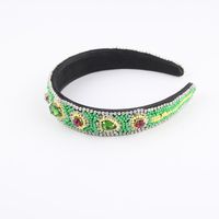 Women's Retro Floral Plastic Knitting Artificial Crystal Hair Band main image 4