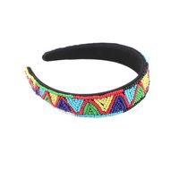 Women's Retro Floral Plastic Knitting Artificial Crystal Hair Band main image 2
