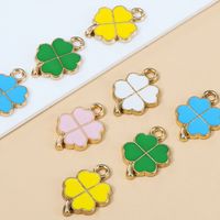 5 Pieces Alloy Gold Plated Color Block Pendant main image 5