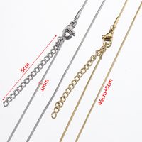 1 Piece 304 Stainless Steel Gold Plated Solid Color Chain main image 5