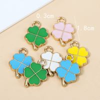 5 Pieces Alloy Gold Plated Color Block Pendant main image 4