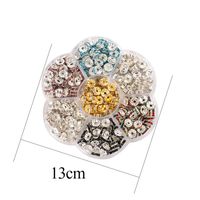 1 Jeu Alliage Strass Couleur Unie Perles main image 2