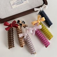 Women's Cute Bow Knot Spiral Resin Acetic Acid Sheets Hair Tie main image 5