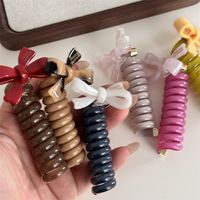 Women's Cute Bow Knot Spiral Resin Acetic Acid Sheets Hair Tie main image 6