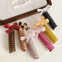 Women's Cute Bow Knot Spiral Resin Acetic Acid Sheets Hair Tie main image 1