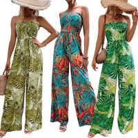 Women's Holiday Daily Vacation Tropical Full Length Printing Jumpsuits main image 1